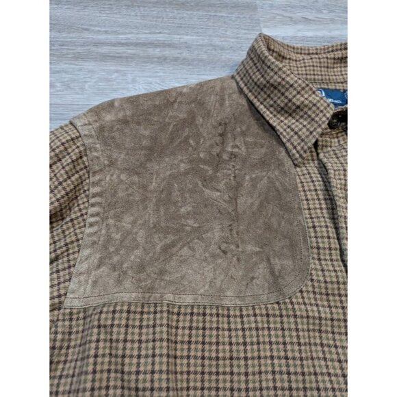 Vintage Polo Ralph Lauren Men's M Cagney Hunting Shirt 90s Shooting Patch Suede - Picture 5 of 11